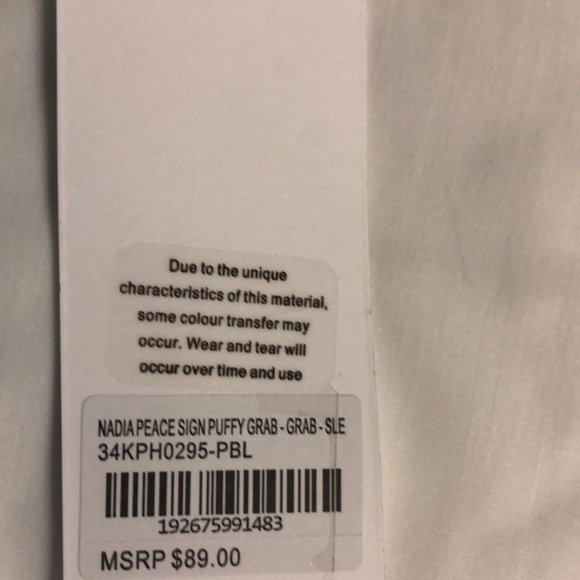 Blue bag/purse with peace signs on front - Picture 4 of 8